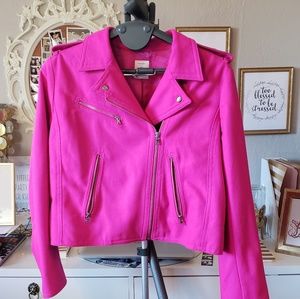 EUC hot pink GAP moto jacket (XXL)